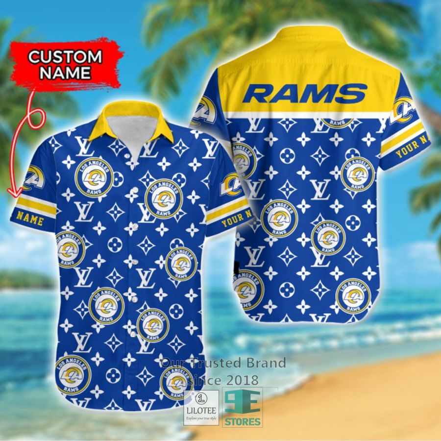 NFL Los Angeles Rams Louis Vuitton Custom Name Hawaiian Shirt 6