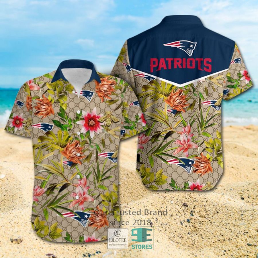 NFL New England Patriots Louis Vuitton LV Hawaiian shirt, Short 7