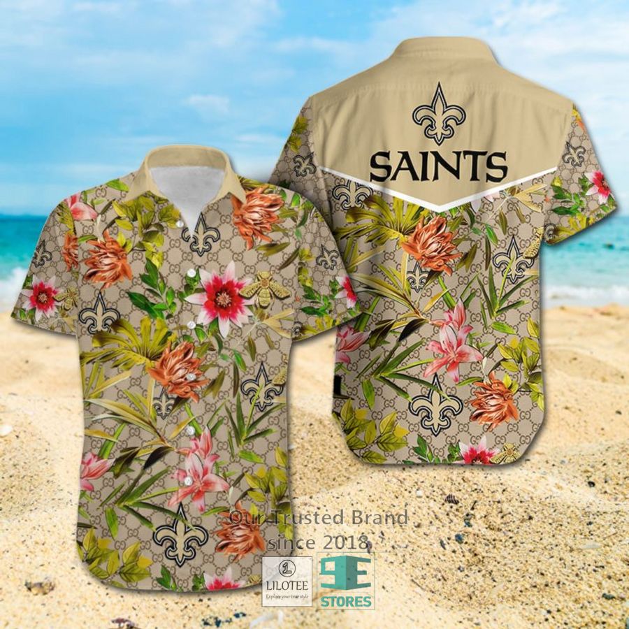 NFL New Orleans Saints Louis Vuitton LV Hawaiian shirt, Short 6