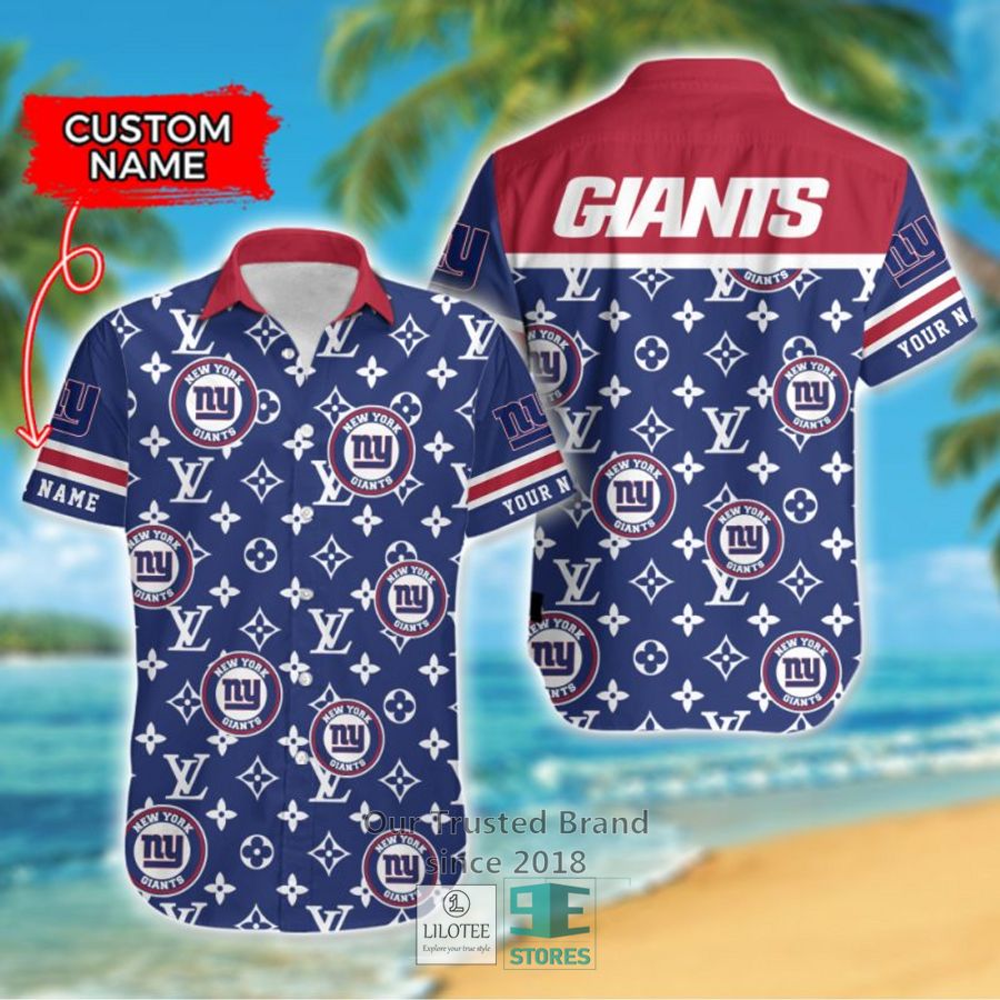 NFL New York Giants Louis Vuitton Custom Name Hawaiian Shirt 7