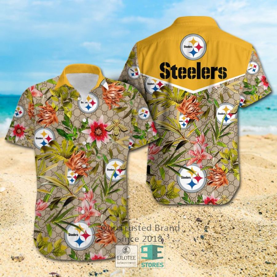 NFL Pittsburgh Steelers Louis Vuitton LV Hawaiian shirt, Short 6