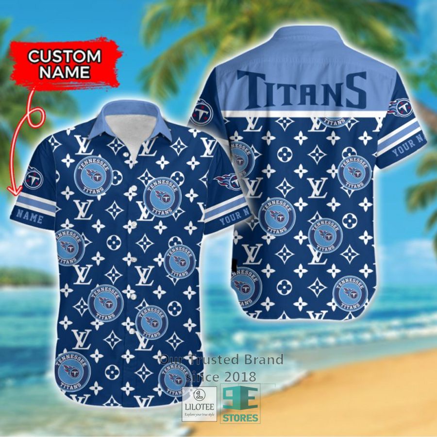 NFL Tennessee Titans Louis Vuitton Custom Name Hawaiian Shirt 6