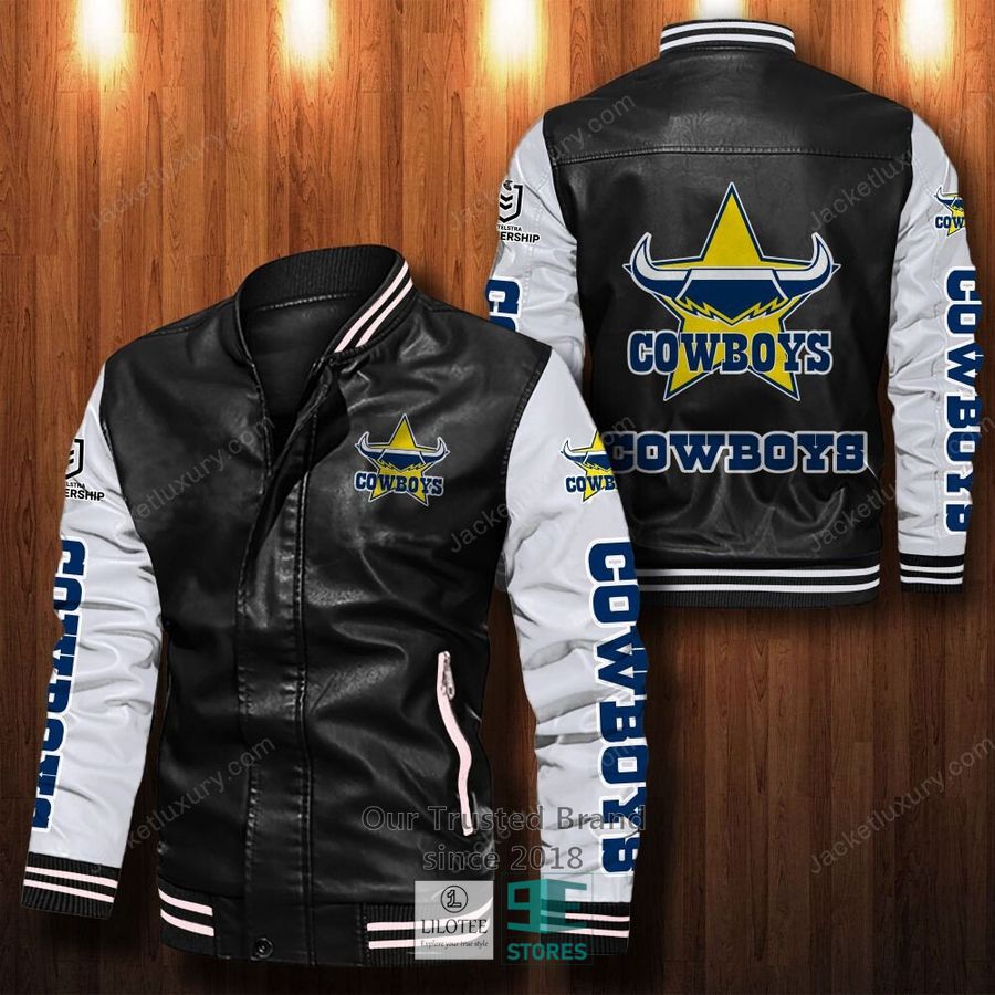 North Queensland Cowboys Bomber Leather Jacket 3