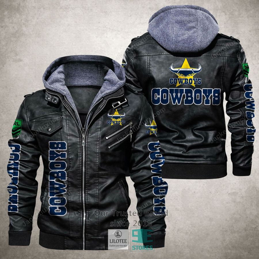 North Queensland Cowboys logo Leather Jacket 5