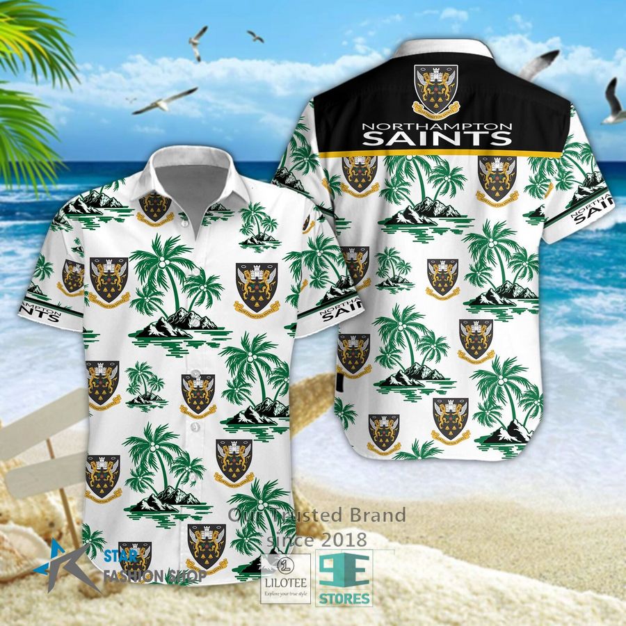 Northampton Saints Hawaiian Shirt, Short 5