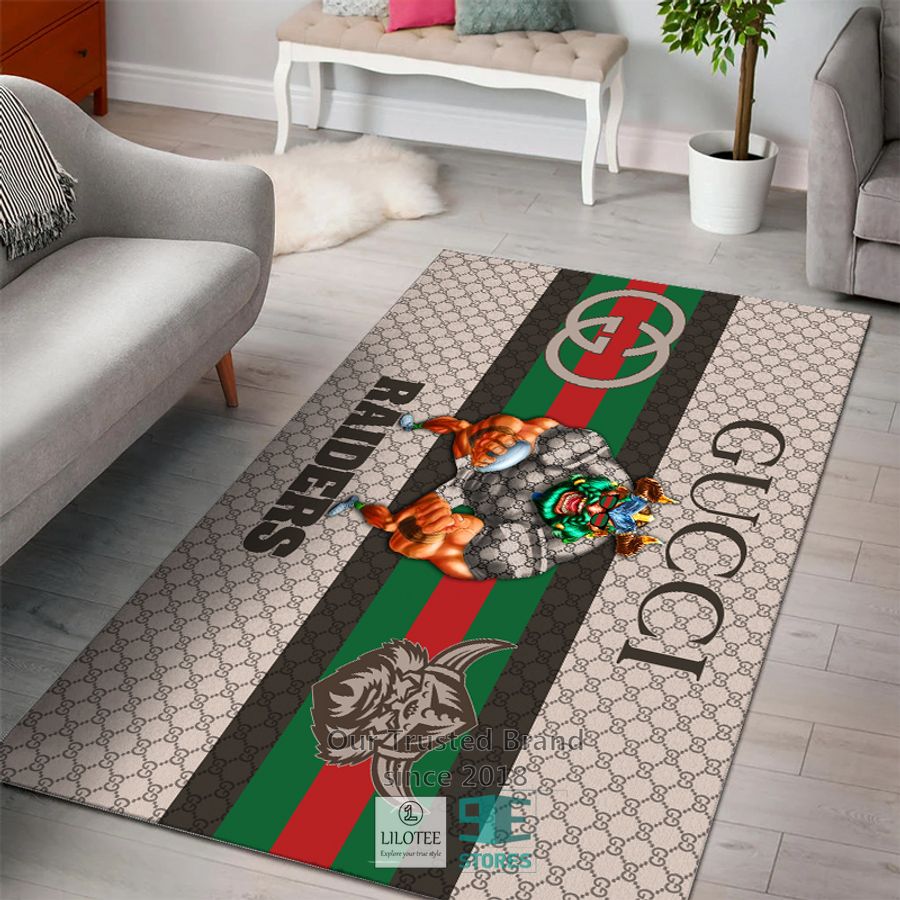 NRL Canberra Raiders Mascot Gucci Rug Carpet & Doormat 8