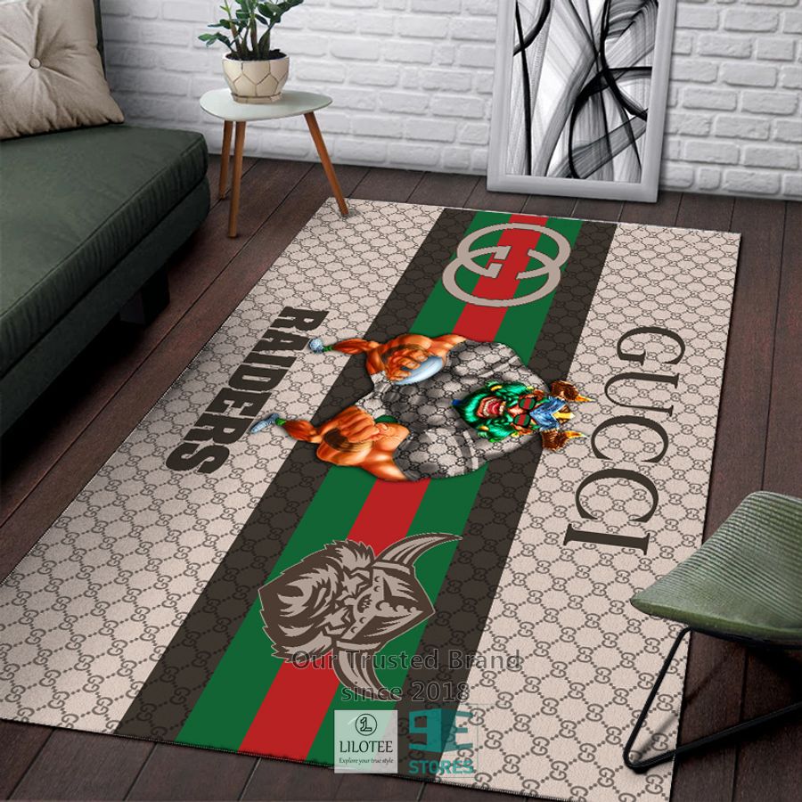 NRL Canberra Raiders Mascot Gucci Rug Carpet & Doormat 4