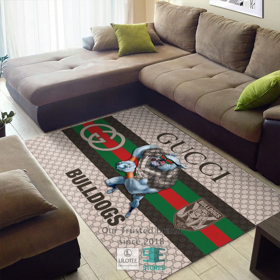 NRL Canterbury-Bankstown Bulldogs Mascot Gucci Rug Carpet & Doormat 13