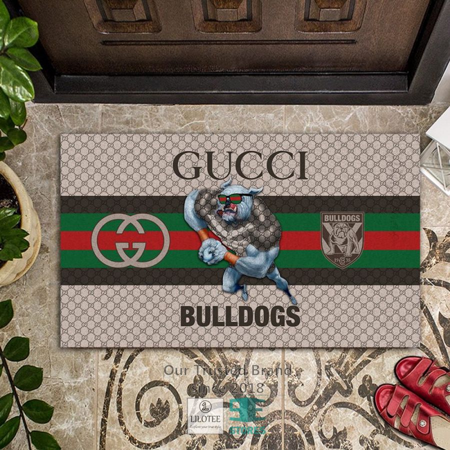 NRL Canterbury-Bankstown Bulldogs Mascot Gucci Rug Carpet & Doormat 7