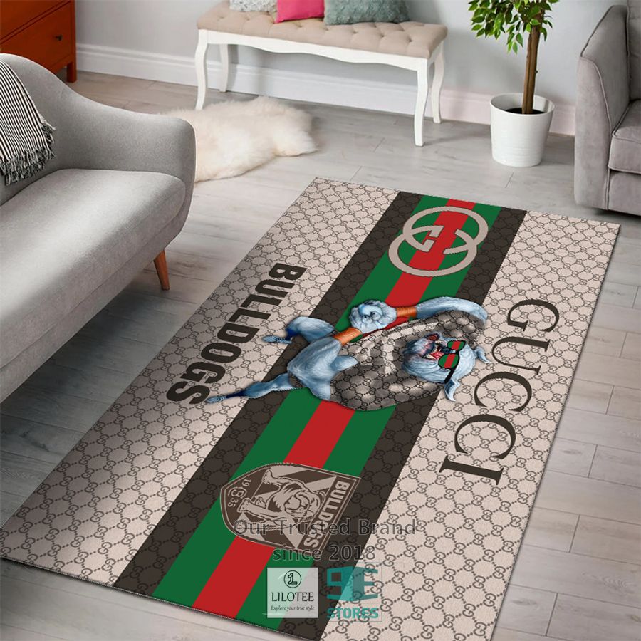 NRL Canterbury-Bankstown Bulldogs Mascot Gucci Rug Carpet & Doormat 3