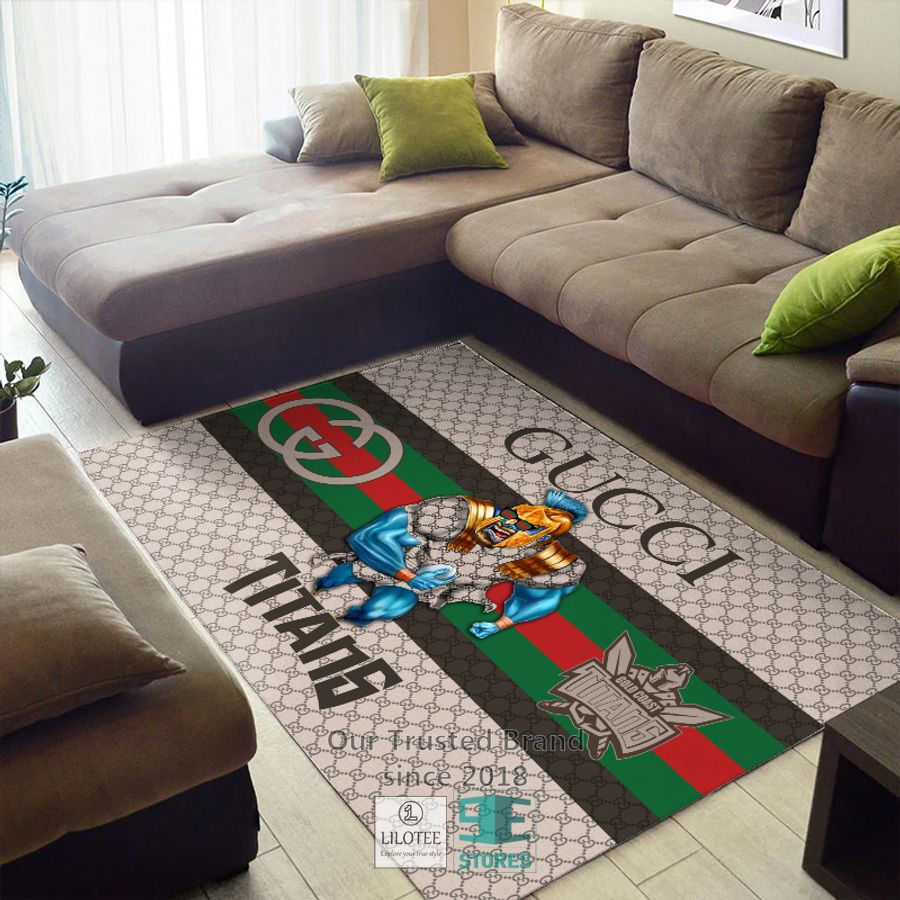 NRL Gold Coast Titans Mascot Gucci Rug Carpet & Doormat 12