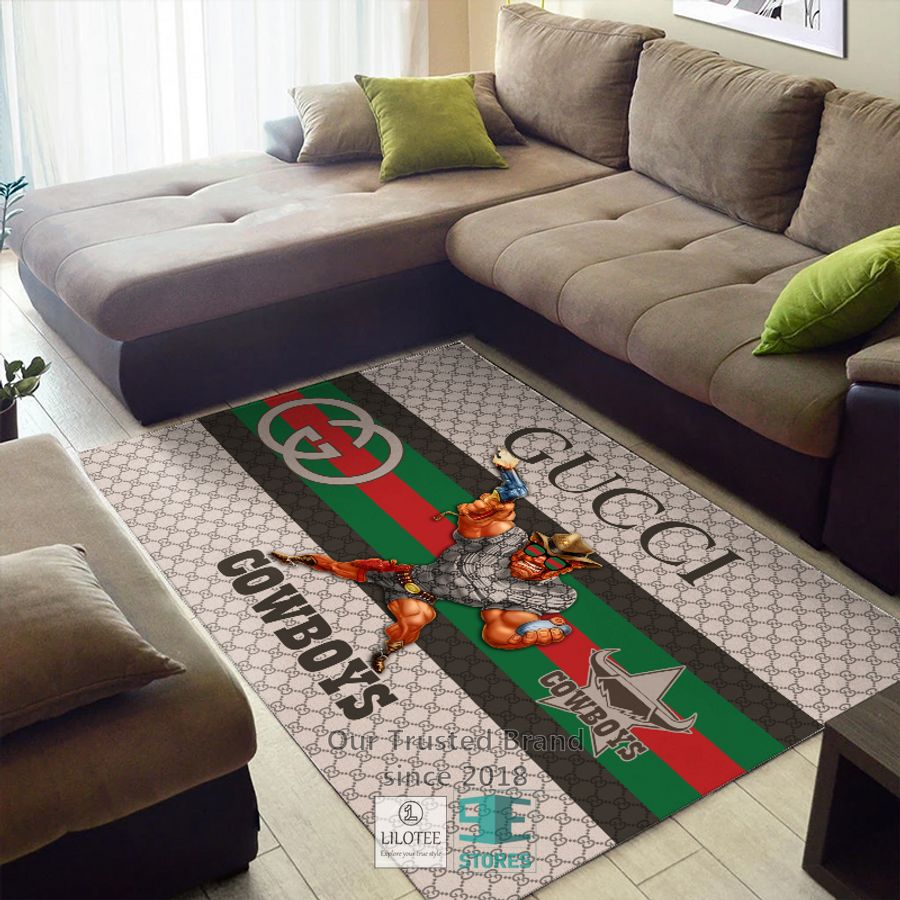 NRL North Queensland Cowboys Mascot Gucci Rug Carpet & Doormat 13