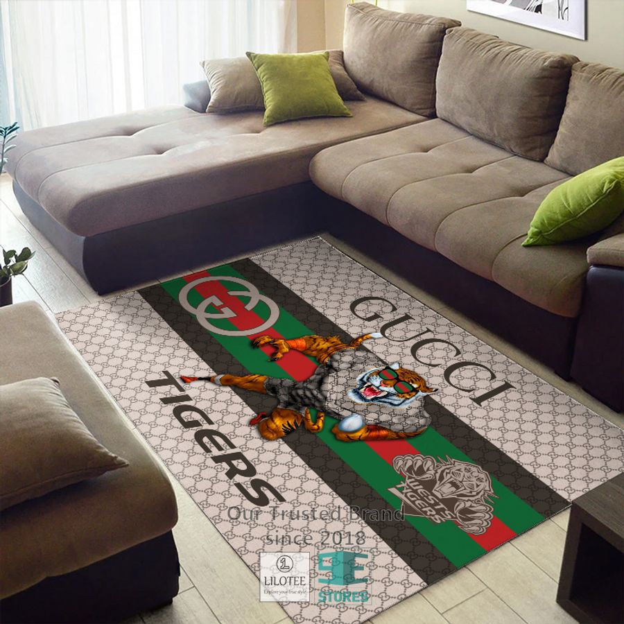 NRL Wests Tigers Mascot Gucci Rug Carpet & Doormat 13