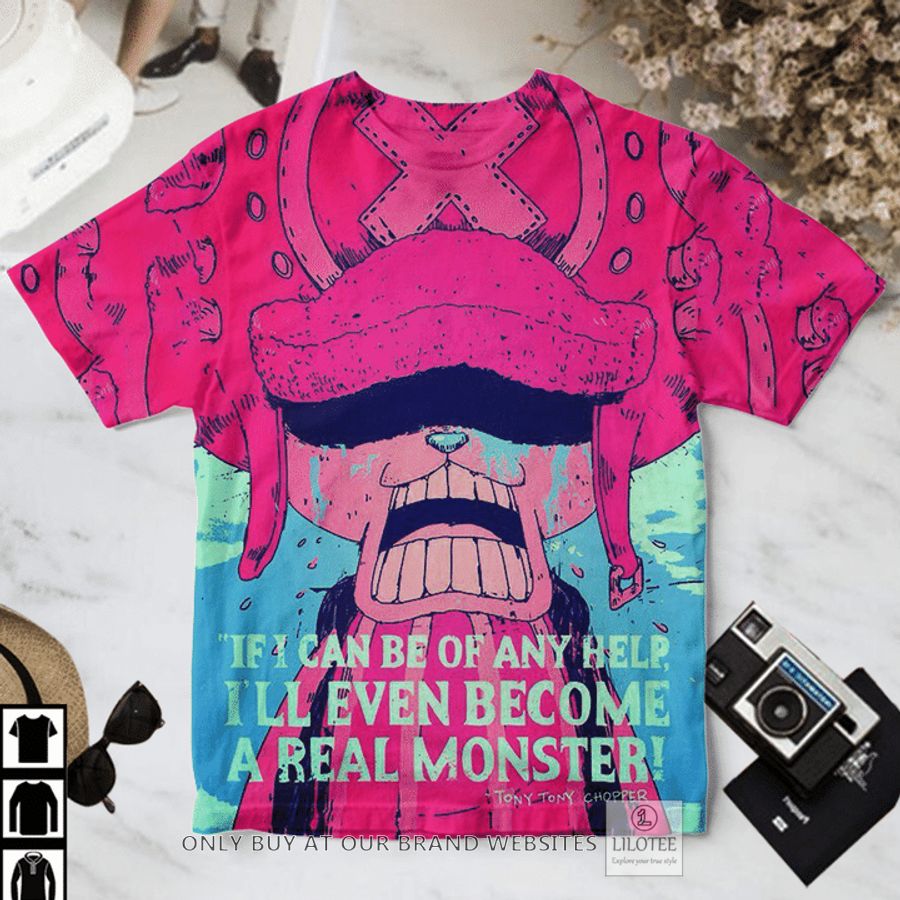One Piece Tony Tony Chopper I'll Even Become A Real Monster T-Shirt 2