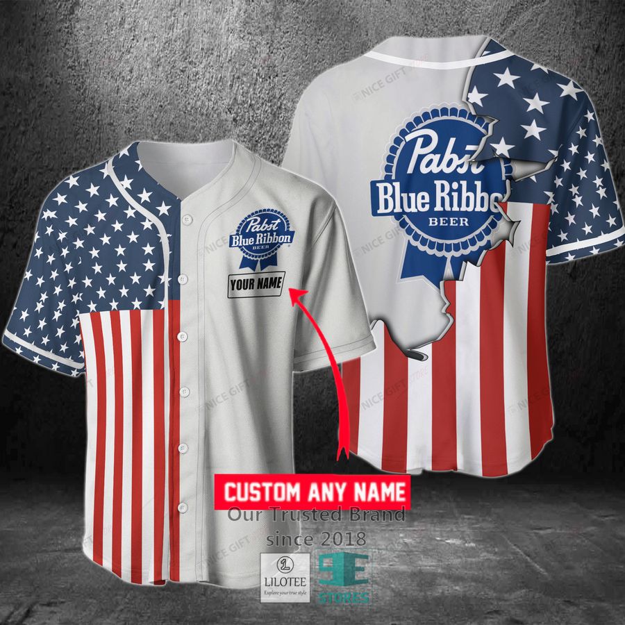Pabst Blue Ribbon Your Name Baseball Jersey 2