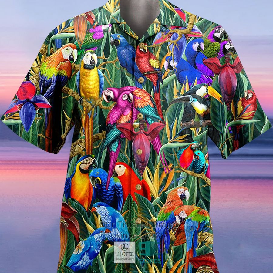 Parrot Print Retro Breathable Hawaiian Shirt 5