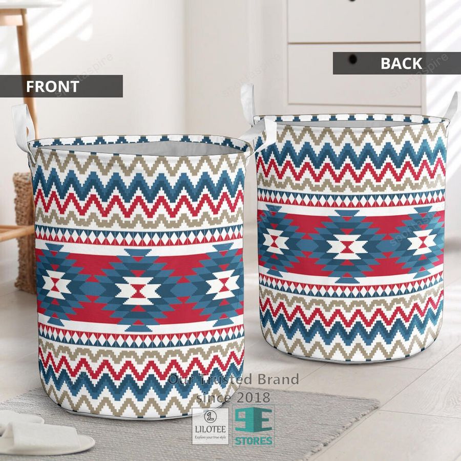 Pattern Native American Laundry Basket 8