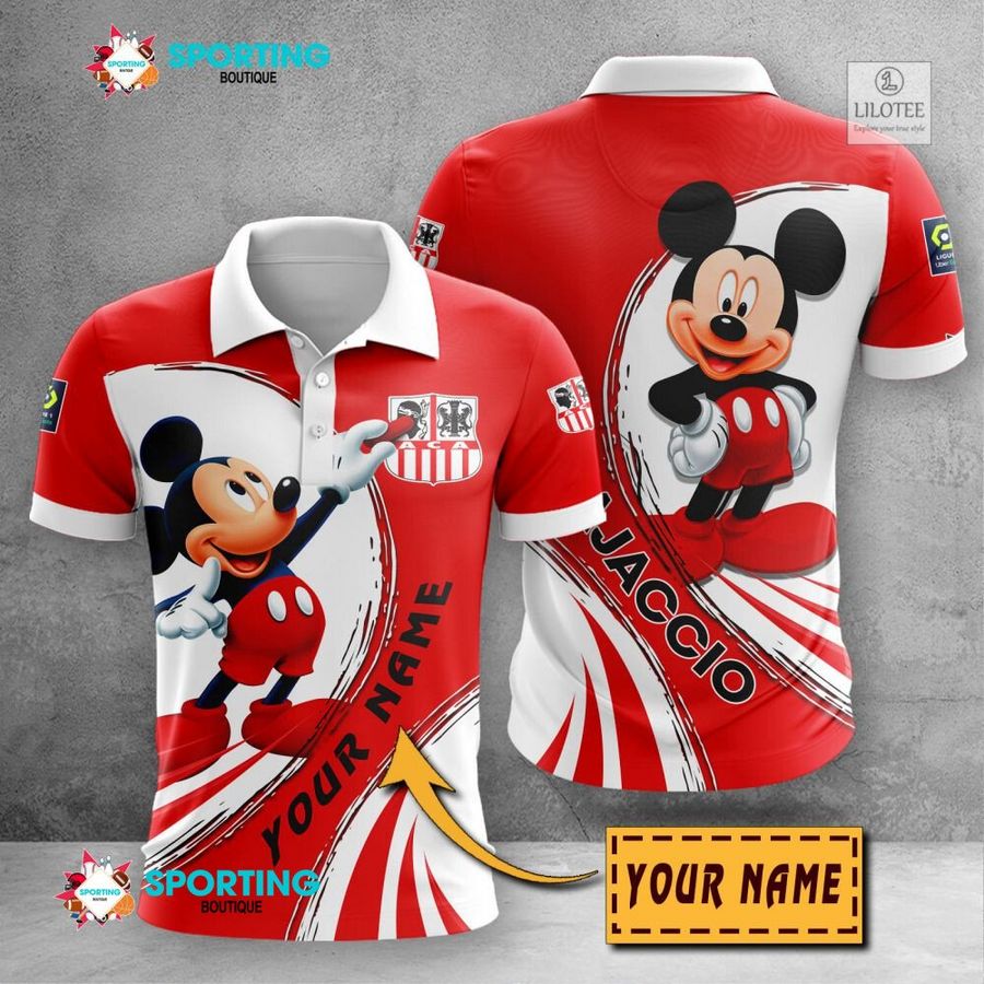 Personalized AC Ajaccio Mickey Mouse lIGUE 1 3D Hoodie, Shirt 23
