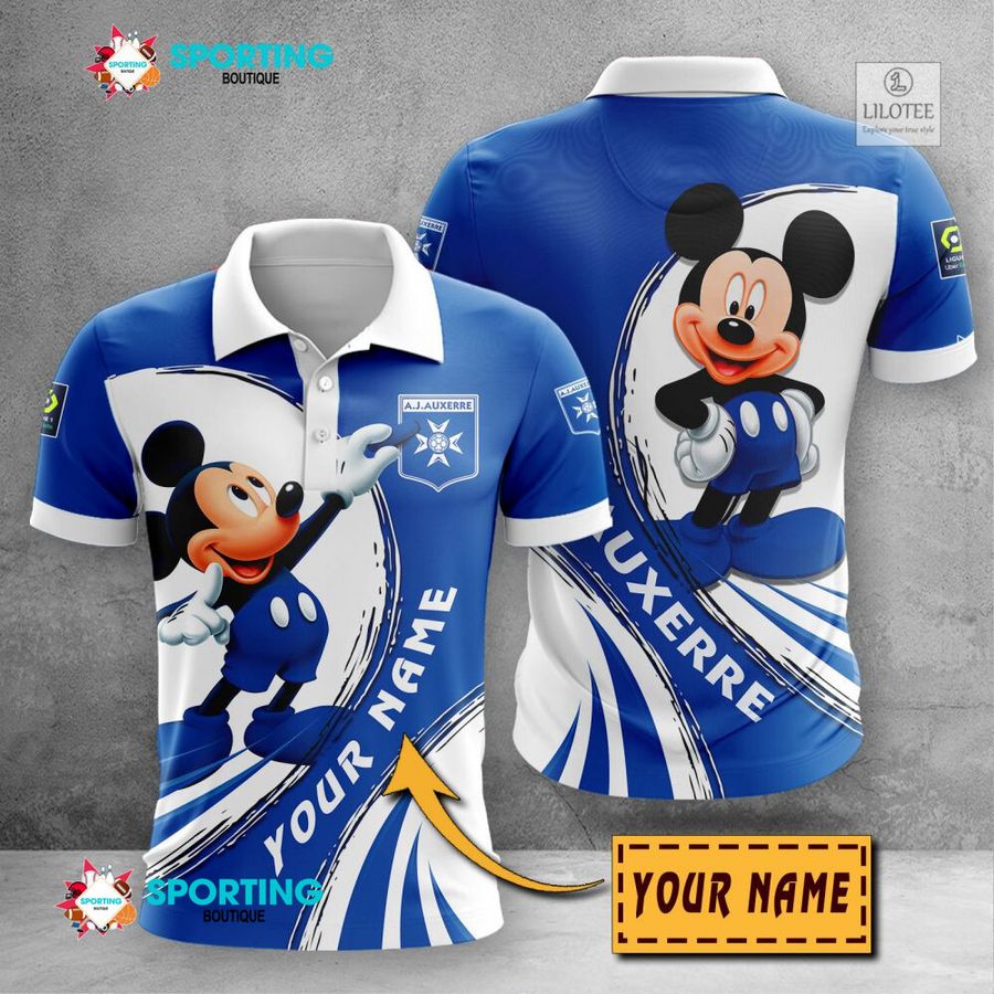 Personalized AJ Auxerre Mickey Mouse lIGUE 1 3D Hoodie, Shirt 23