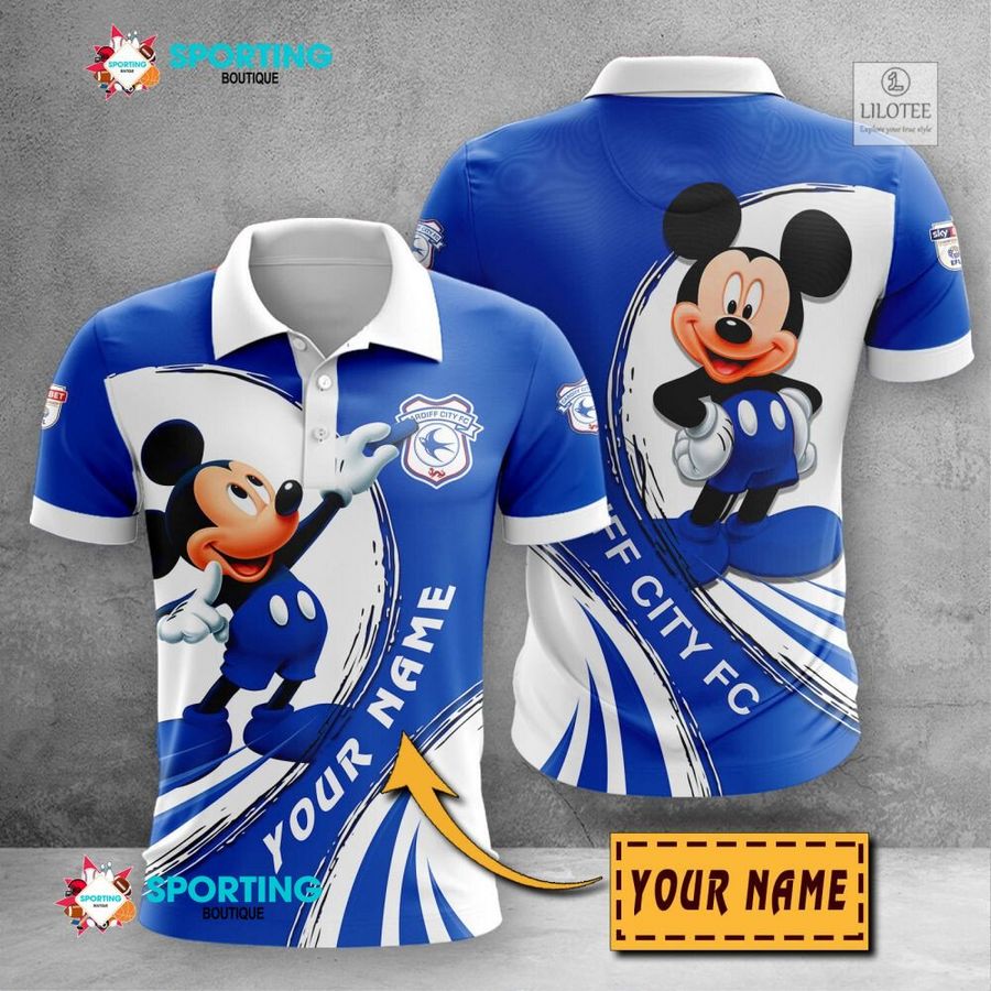 Personalized Cardiff City F.C Mickey Mouse EFL 3D Hoodie, Shirt 22