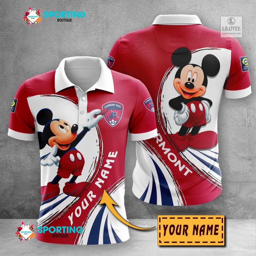 Personalized Clermont Foot Auvergne Mickey Mouse lIGUE 1 3D Hoodie, Shirt 22
