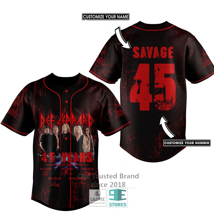 Personalized Def Leppard 45 years Baseball Jersey 3