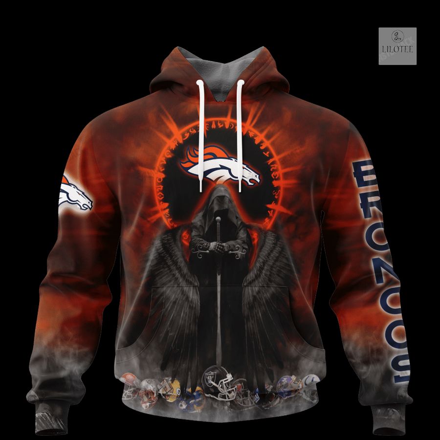 Personalized Denver Broncos Dark Angel 3D Zip Hoodie, Shirt 16