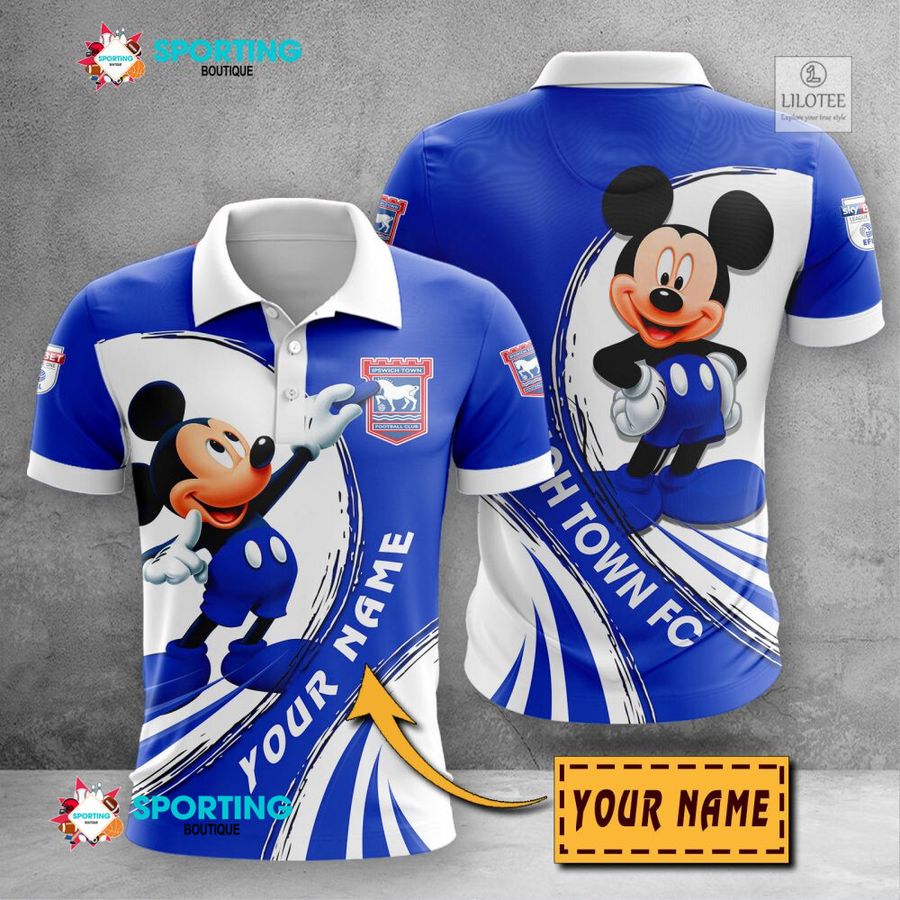 Personalized Ipswich Town F.C Mickey Mouse EFL 3D Hoodie, Shirt 23