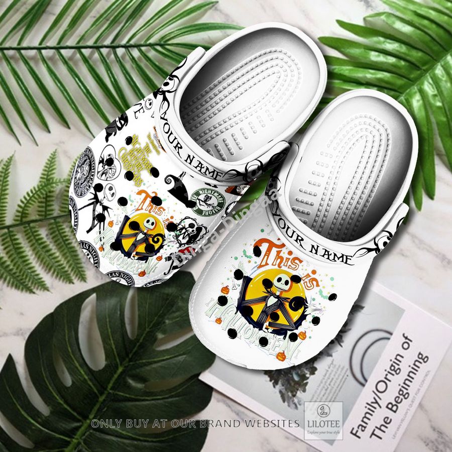 Personalized Jack Skellington This is Halloween Crocband clog 2