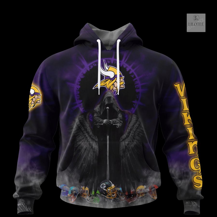 Personalized Minnesota Vikings Dark Angel 3D Zip Hoodie, Shirt 16