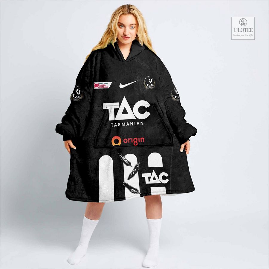 Personalized Netball Colling Wood Magpies Indigenous Blanket Hoodie 10