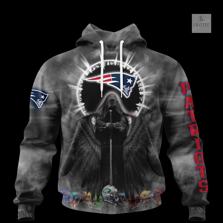 Personalized New England Patriots Dark Angel 3D Zip Hoodie, Shirt 16