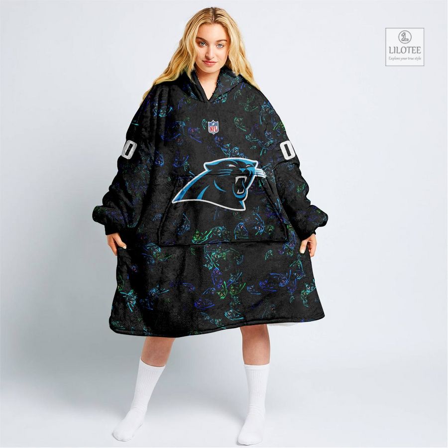 Personalized NFL Carolina Panthers Blanket Hoodie 11