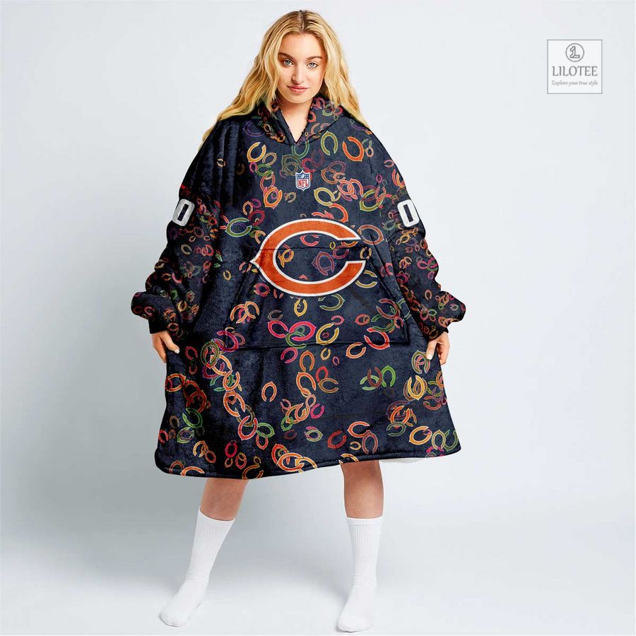 Personalized NFL Chicago Bears Blanket Hoodie 11