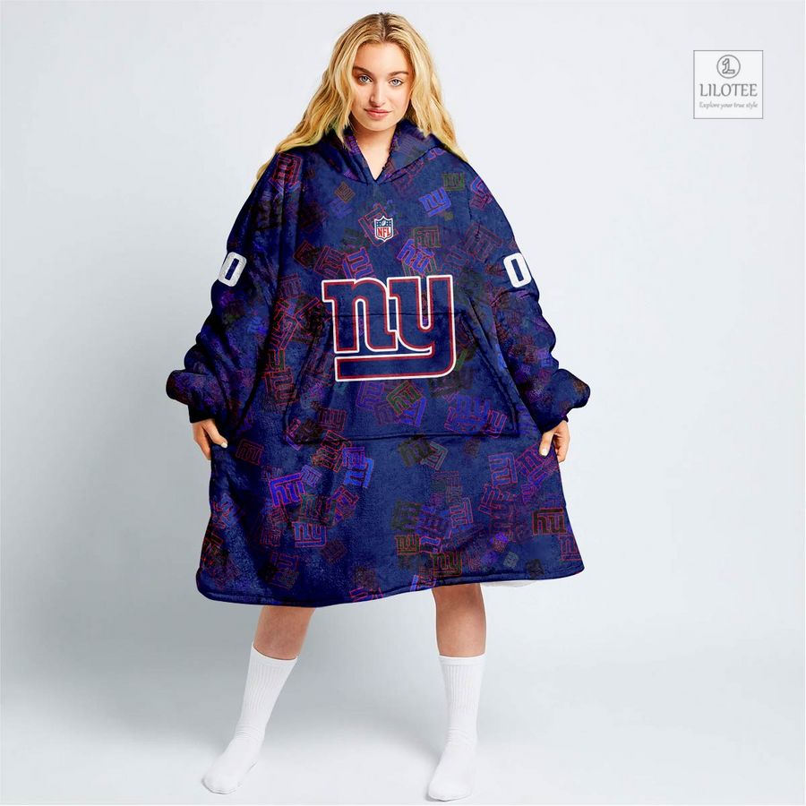 Personalized NFL New York Giants Blanket Hoodie 10