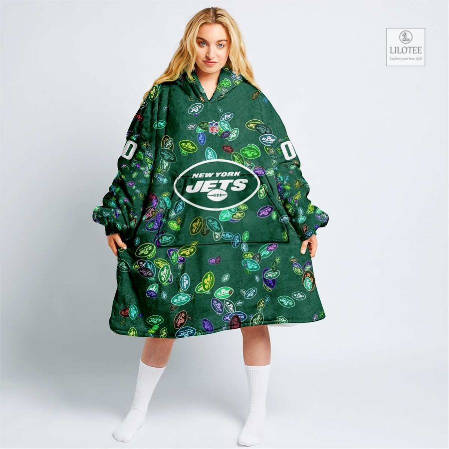 Personalized NFL New York Jets Blanket Hoodie 10