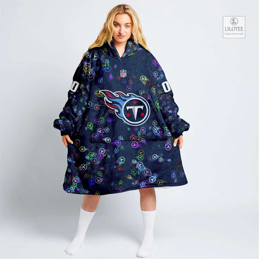 Personalized NFL Tennessee Titans Blanket Hoodie 11