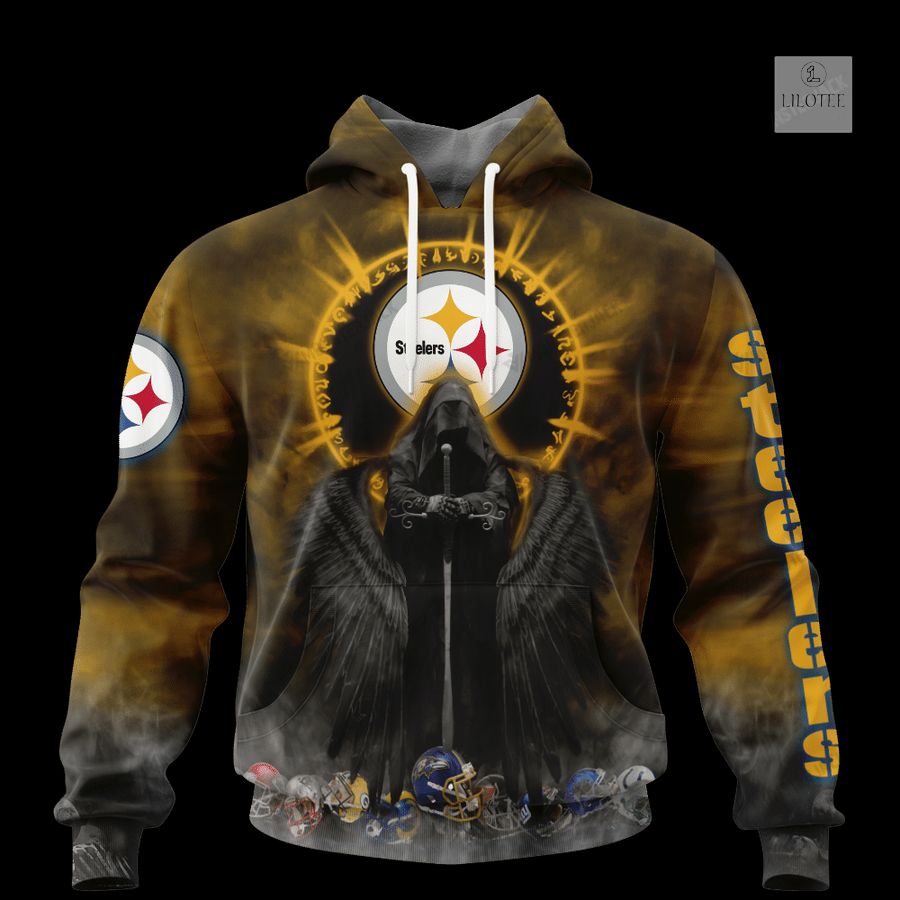 Personalized Pittsburgh Steelers Dark Angel 3D Zip Hoodie, Shirt 17