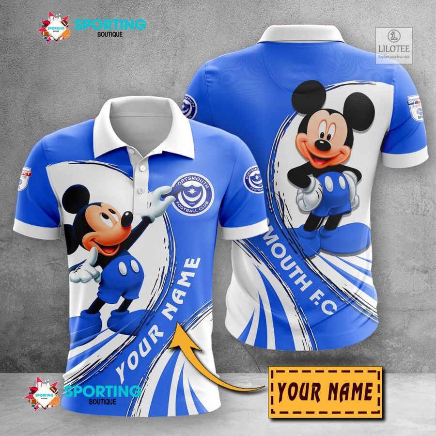 Personalized Portsmouth F.C Mickey Mouse EFL 3D Hoodie, Shirt 22