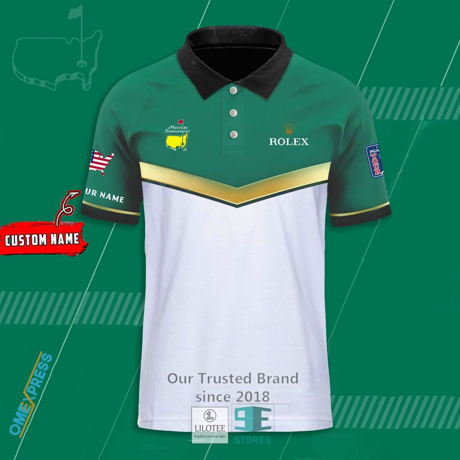 Personalized Rolex US Flag Masters Tournament Polo Shirt 2