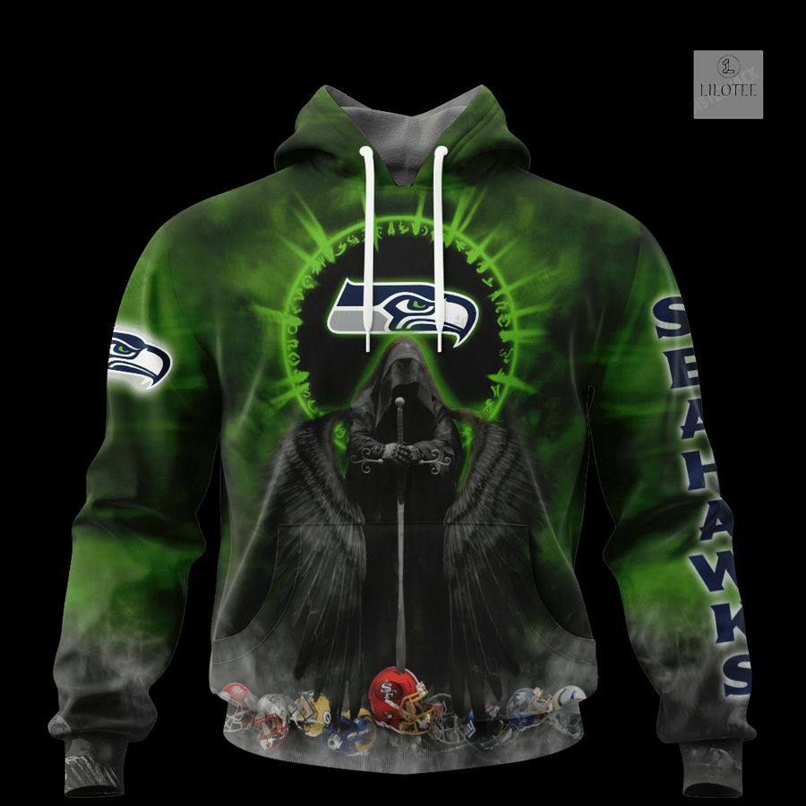 Personalized Seattle Seahawks Dark Angel 3D Zip Hoodie, Shirt 16