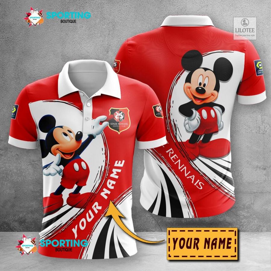Personalized Stade Rennais F.C Mickey Mouse lIGUE 1 3D Hoodie, Shirt 22