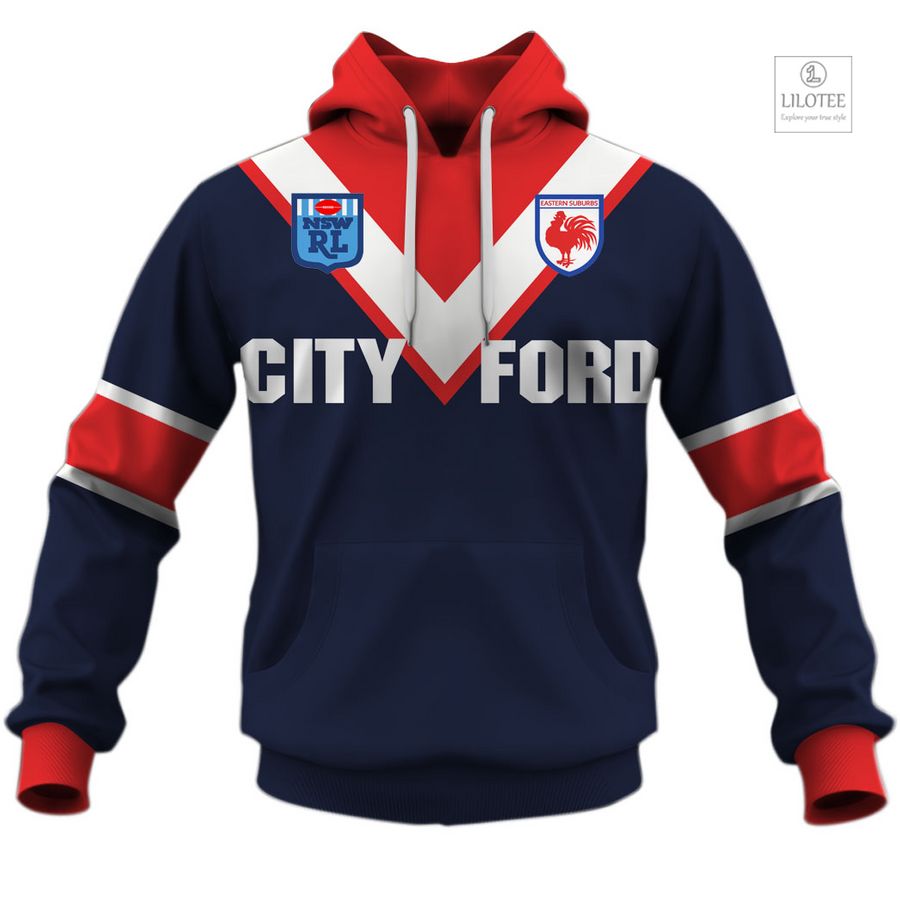Personalized Sydney Rooster NRL 1980s Home 3D Hoodie, Shirt 14