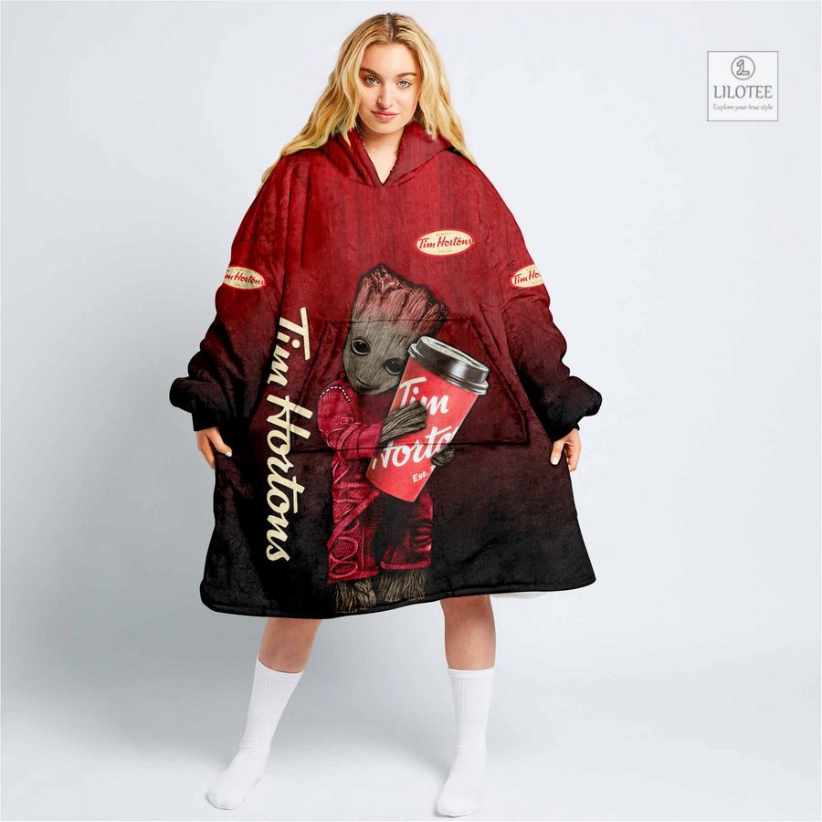 Personalized Tim Hortons Groot Blanket Hoodie 13