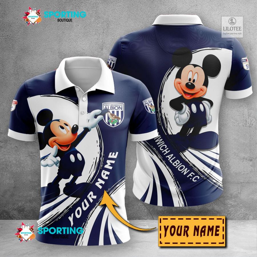 Personalized West Bromwich Albion F.C Mickey Mouse EFL 3D Hoodie, Shirt 22