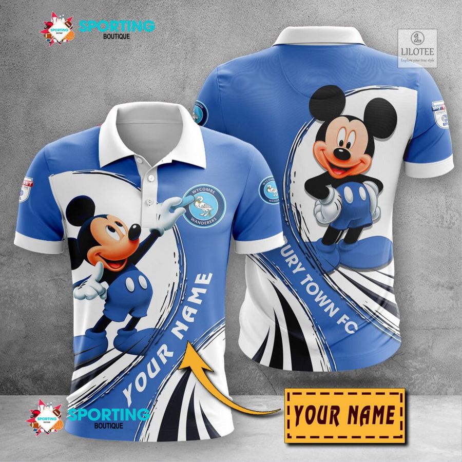 Personalized Wycombe Wanderers F.C Mickey Mouse EFL 3D Hoodie, Shirt 23