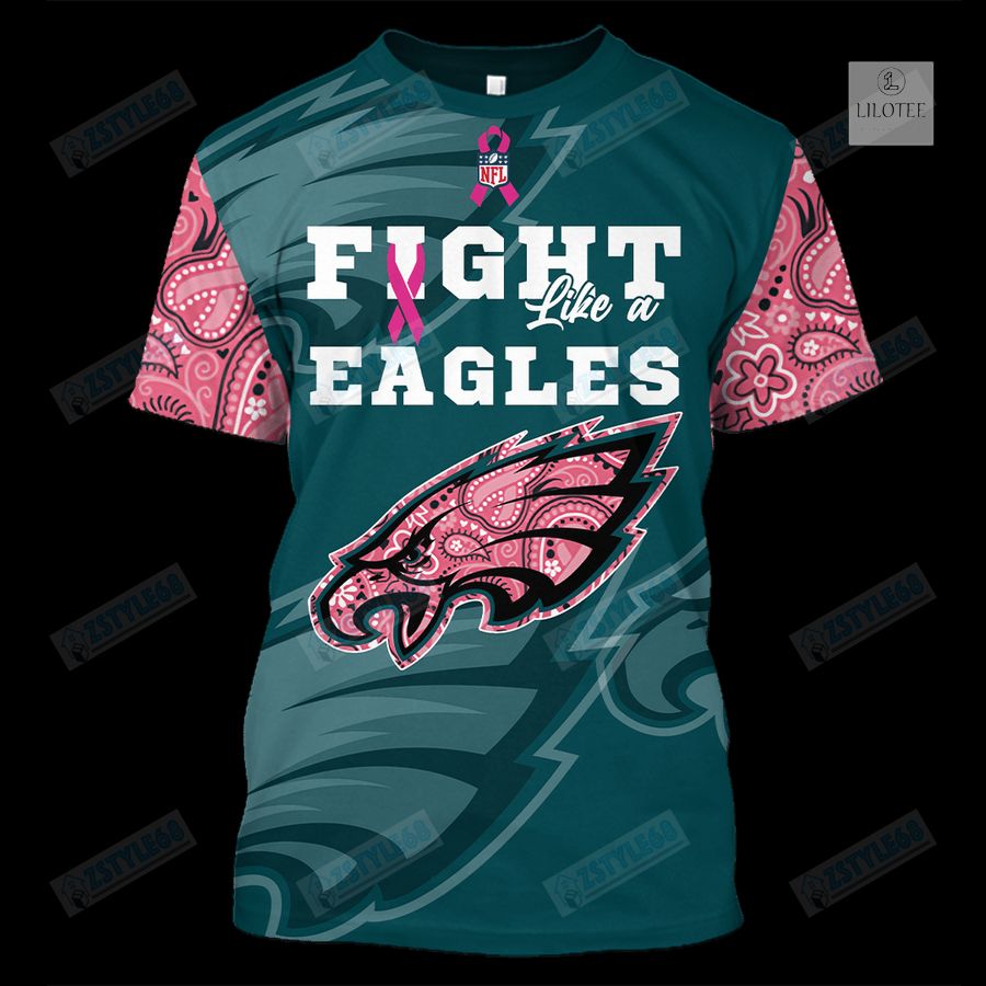 Philadelphia Eagles Breast Cancer Awareness 3D Hoodie, Shirt 19