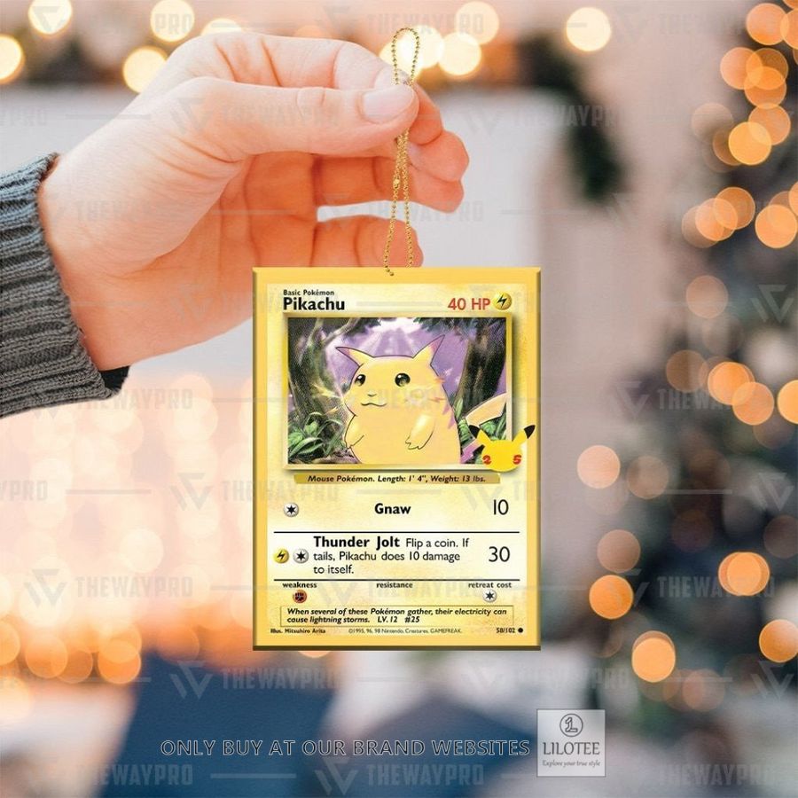 Pikachu Card Christmas Ornament 7