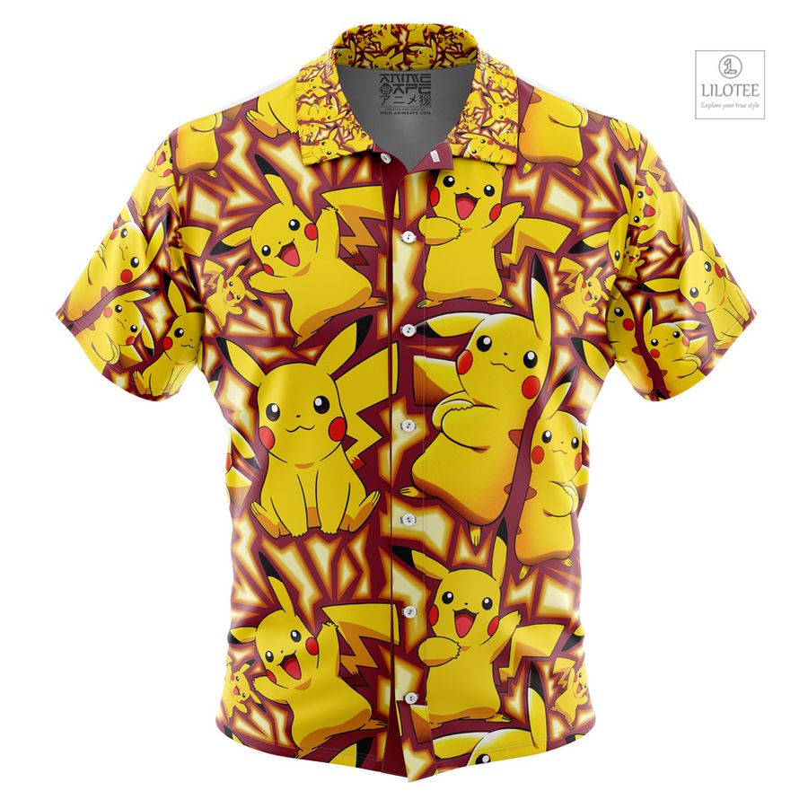 Pikachu Pokemon Short Sleeve Hawaiian Shirt 10