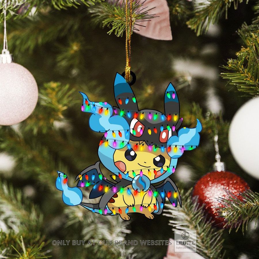 Pikachu Pokemon X Charizard Lucario Christmas Ornament 5